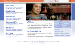 UF Homepage Screenshot